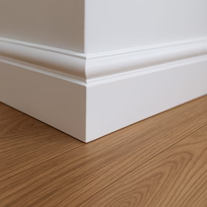 Icon für MDF Holz-Sockelleisten in der Wohnung Icon MDF Holz-Sockelleisten in Weiß