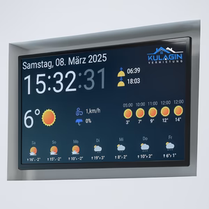 Icon für Info-Display im Treppenhaus mit Wetter und Uhrzeit Icon Infodisplay im Treppenhaus mit Wetter und Uhrzeit