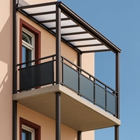 Balkone mit Glasbrüstung