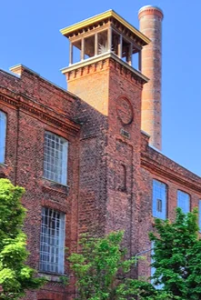 Historische Leipziger Baumwollspinnerei mit Galerien und Ateliers