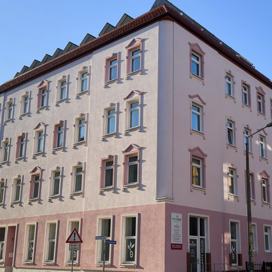 Hausansicht Straßenecke – Gießerstraße 50, Leipzig-Plagwitz | Kulagin Vermietung